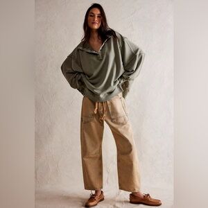 Free people movement Camden Henley sweatshirt in Laurel Oak